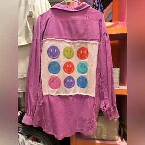 Purple smiley jacket